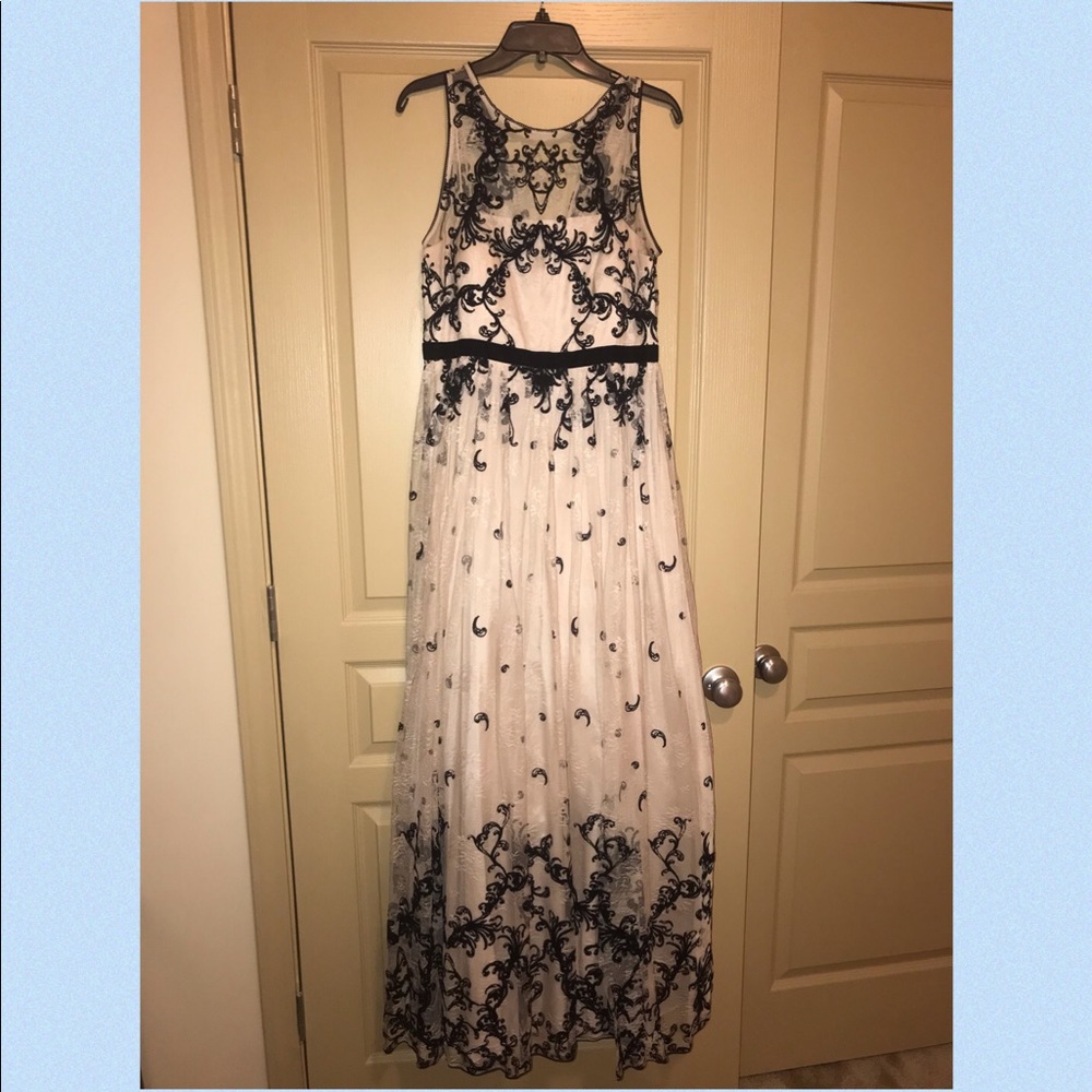 Black and Tan Prom Dress